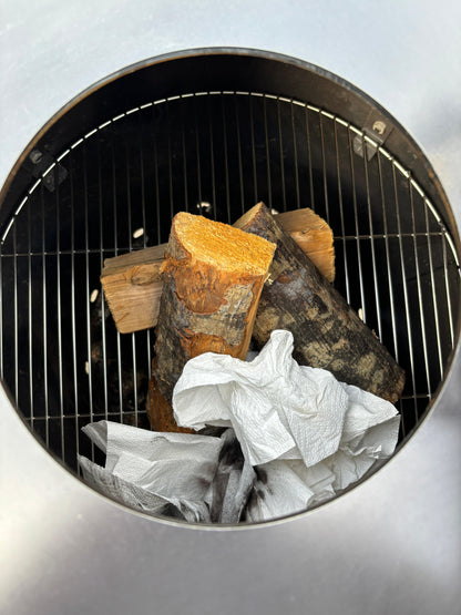 Feuertonne mit Stahleinsatz als Grill