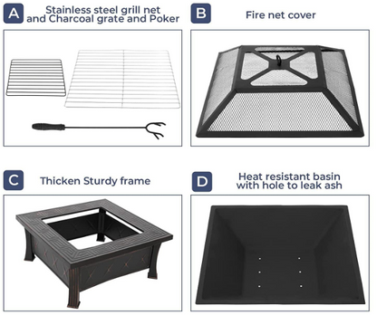 Gartenfeuerschale aus Metall